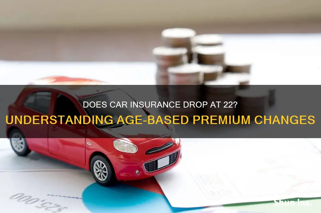 does insurance drop at 22