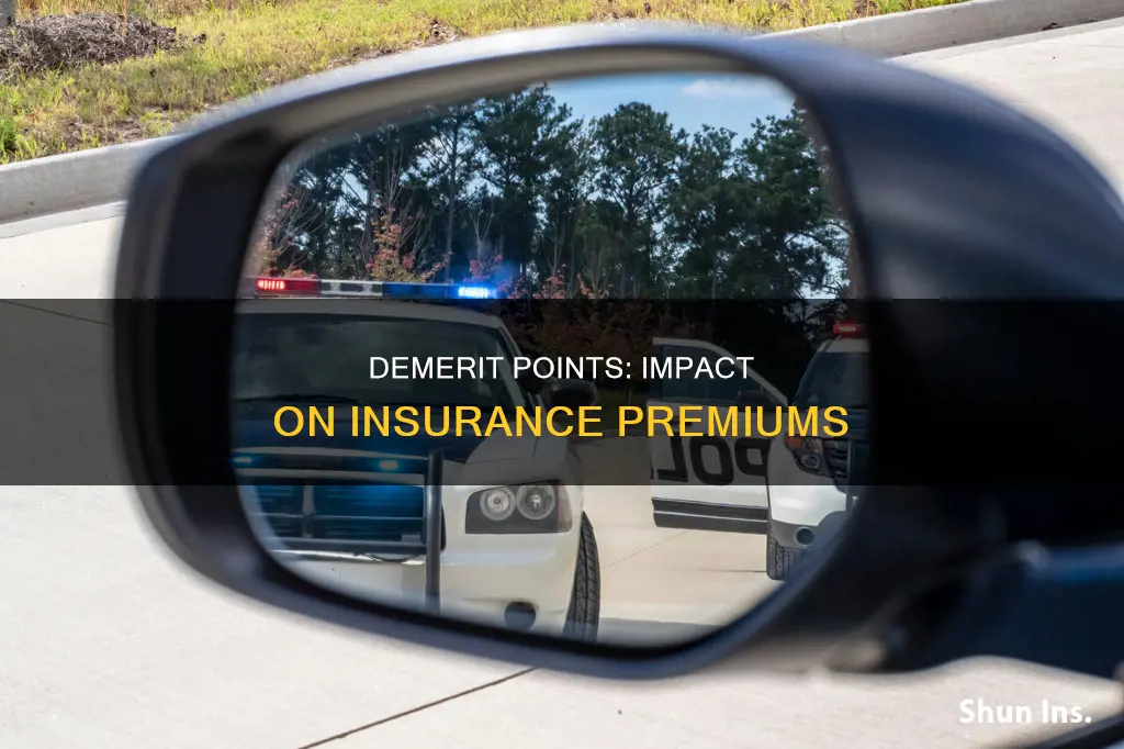 does insurance go up with 3 demerit points