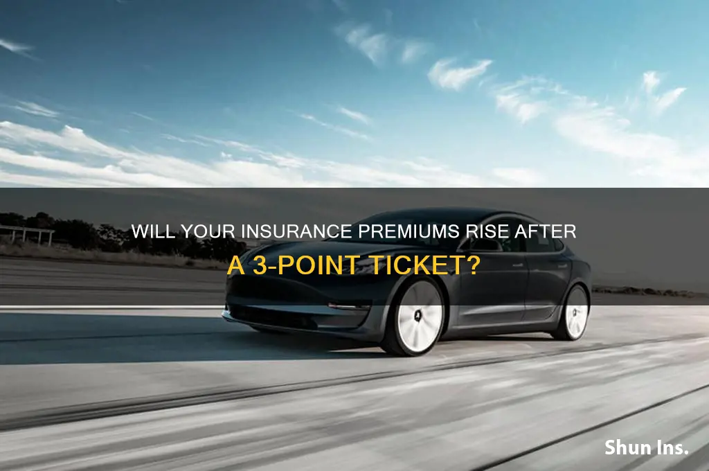 does insurance increase with 3 points