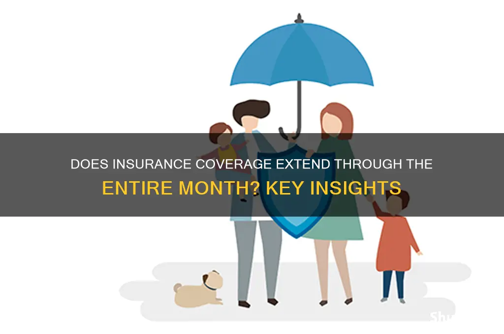 does insurance last through the month