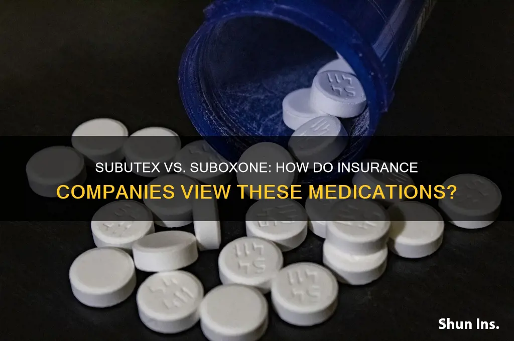 does insurance look at subutex and suboxone as the same