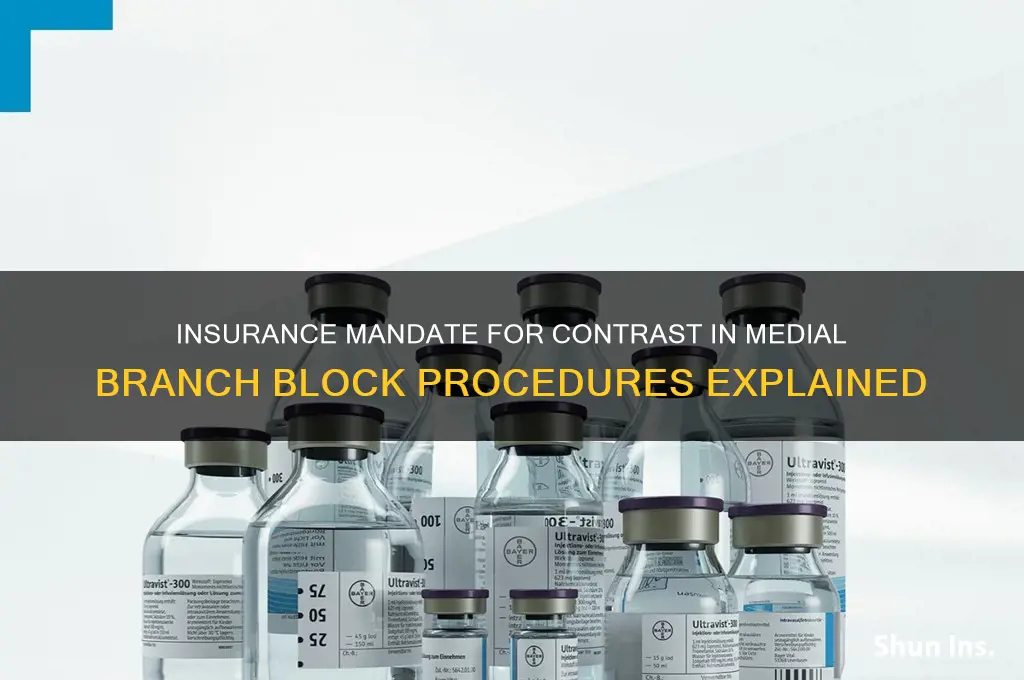 does insurance mandate contrast medial branch block