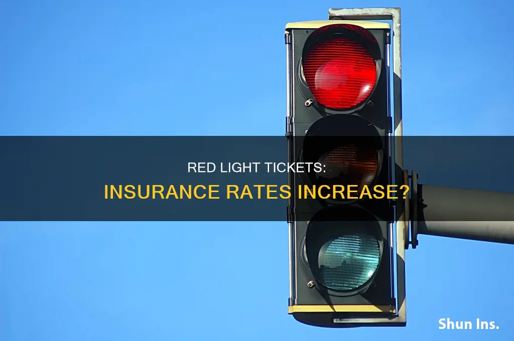 does insurance rates go up after red light ticket