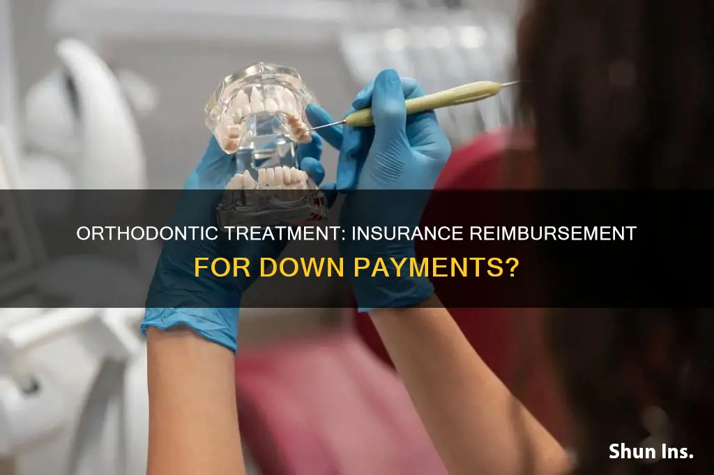 does insurance reimburse for down payment on orthodontic treatment