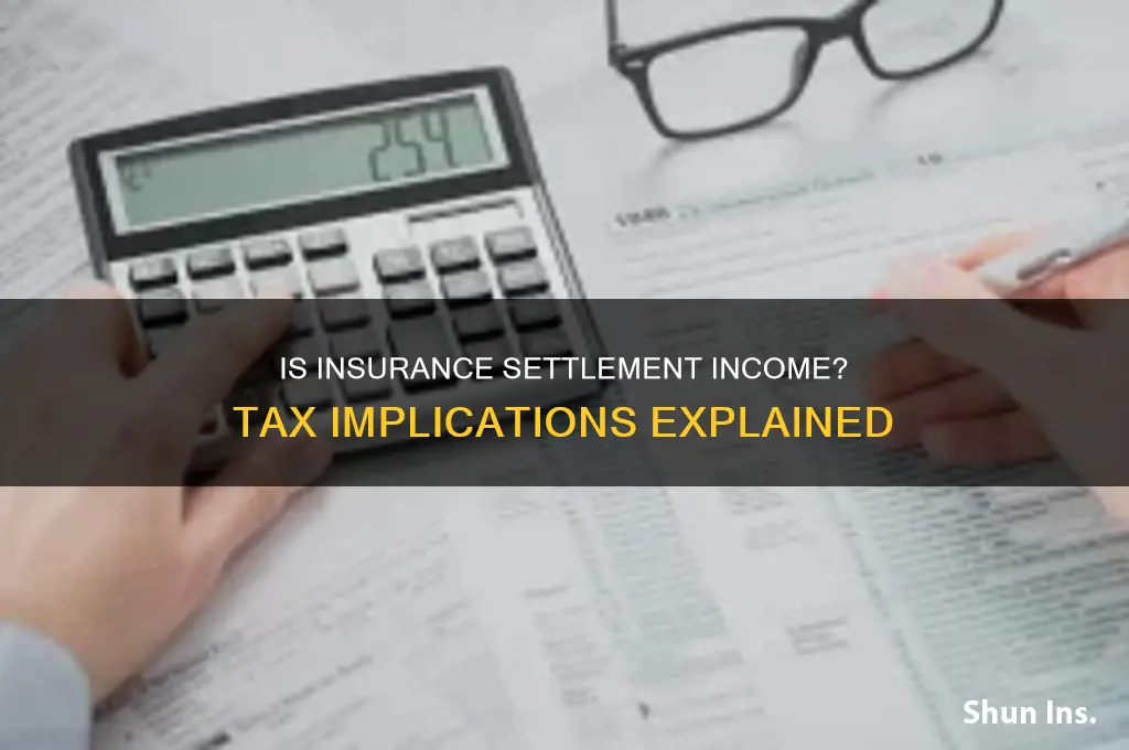 does insurance settlement count as income