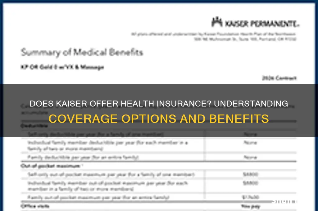does kaiser have health insurance