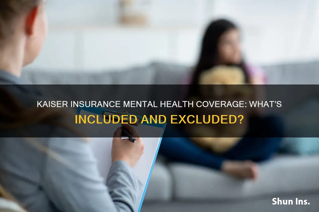does kaiser insurance cover menta health