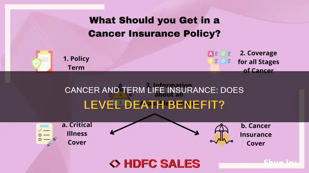 does level death benefit term life insurance cover cancer