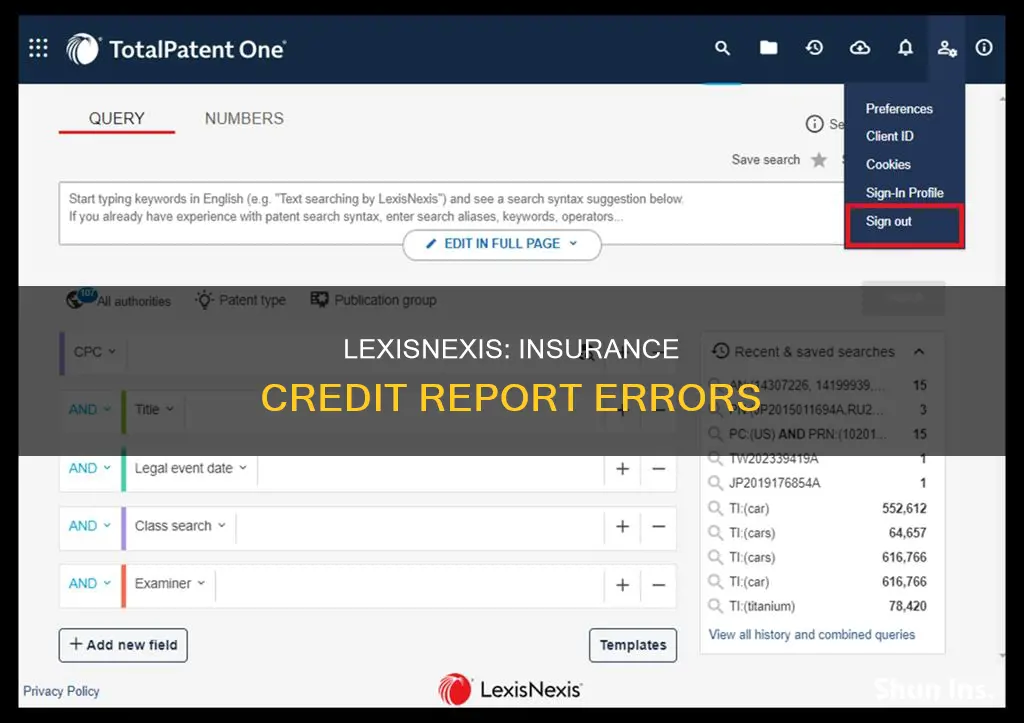 does lexus nexus make mmistakes on insurance credit report