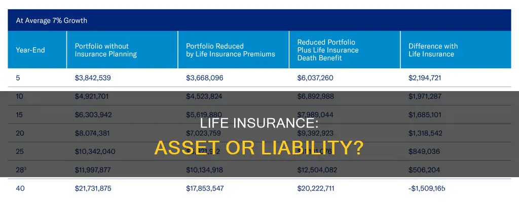 does life insurance count towards assests