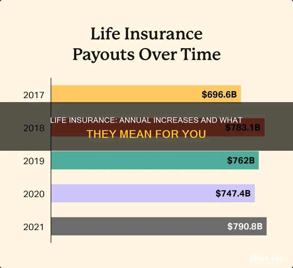 does life insurance increase every year