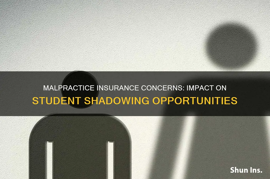 does malpractice insurance inhibit shadowing students