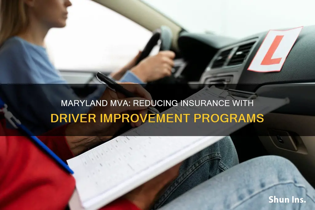 does maryland mva driver improvement program reduce insurance