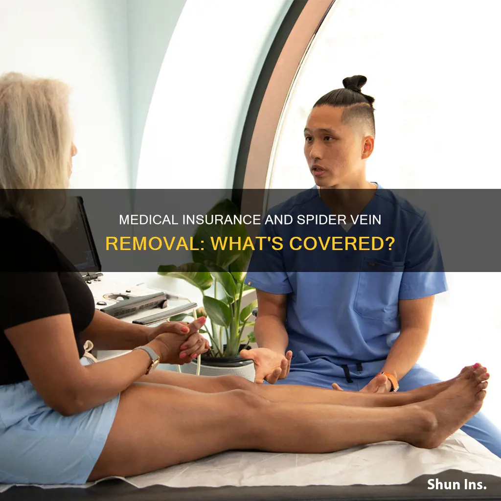 does medical insurance cover spider vein removal