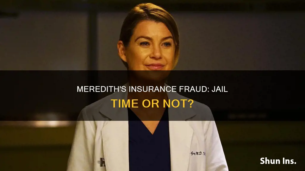 does meredith go to jail for insurance fraud