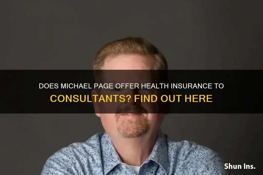 does michael page provide health insurance to consultants