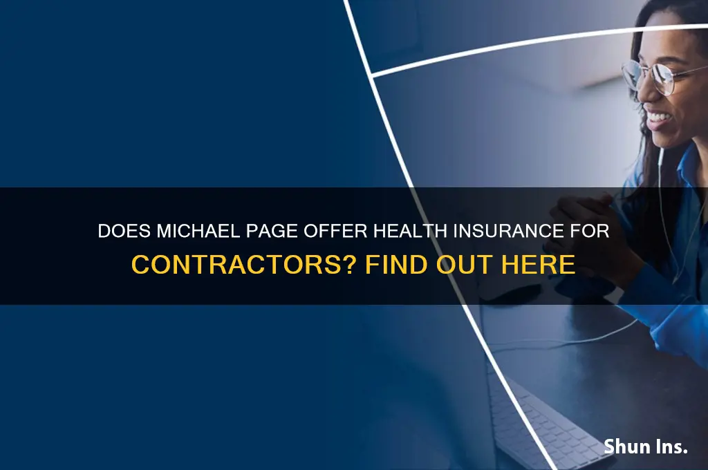 does michael page provide health insurance to contractors