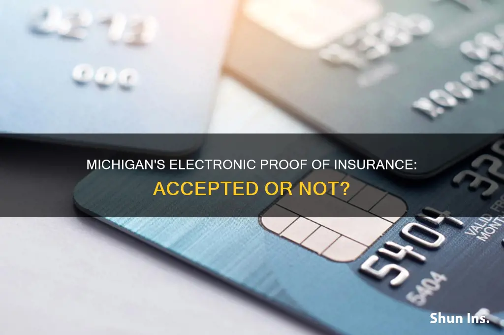 does michigan allow electronic proof of insurance