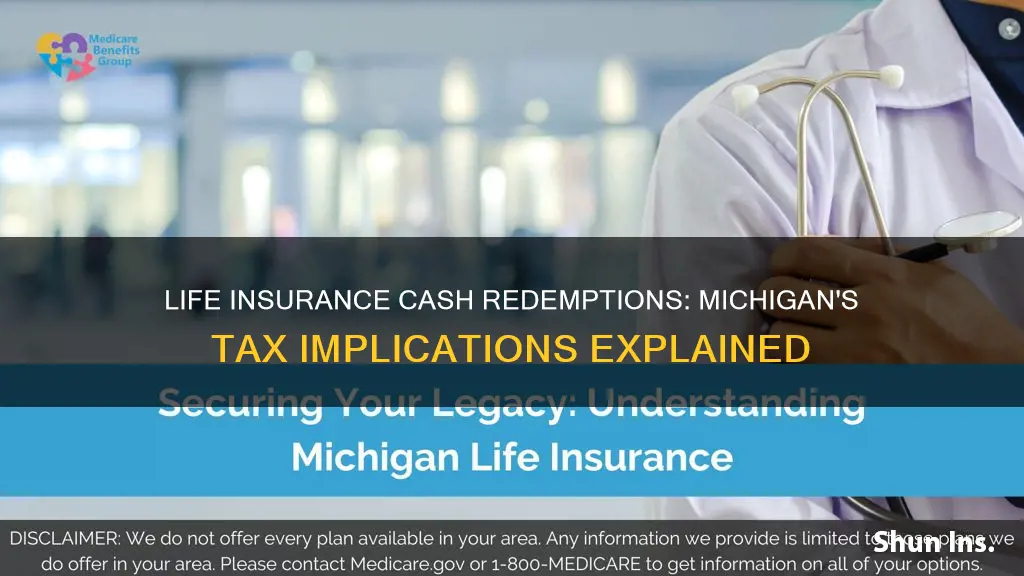 does michigan tax life insurance cash value redemtions