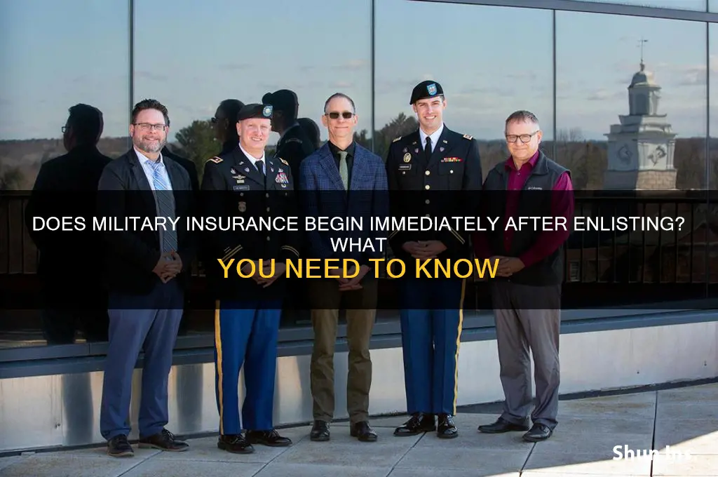 does military insurance start opon enlisting