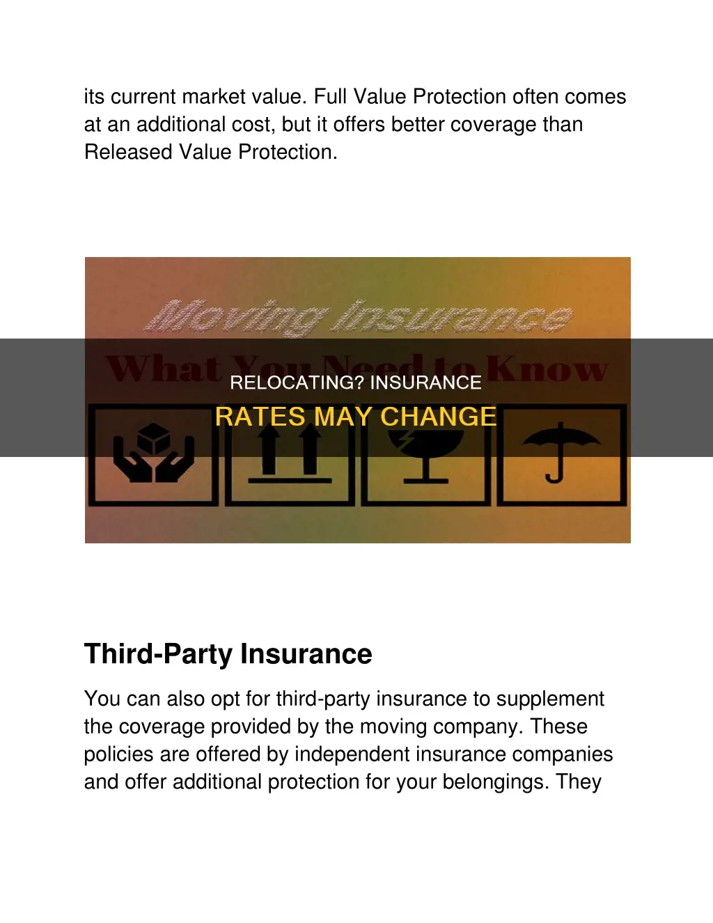 does moving impact my insurance rate