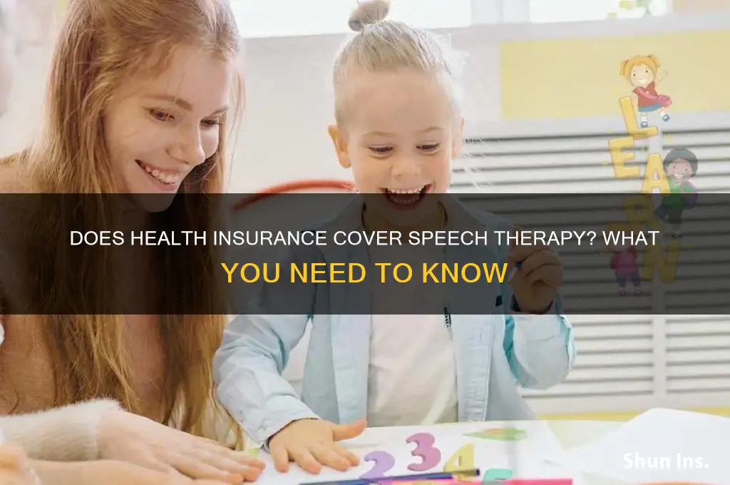 does my health insurance cover speech therapy