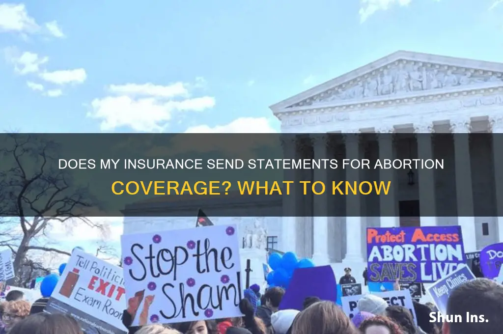 does my insurance send statements abortion