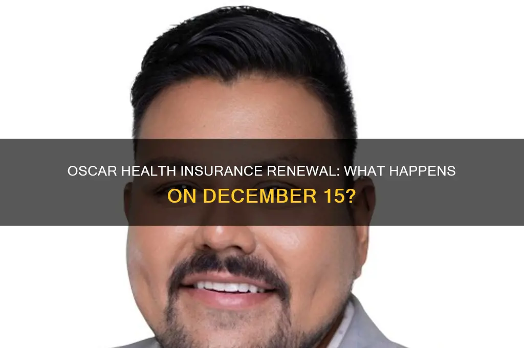 does my oscar health insurance automaticaly renewed on dec 15