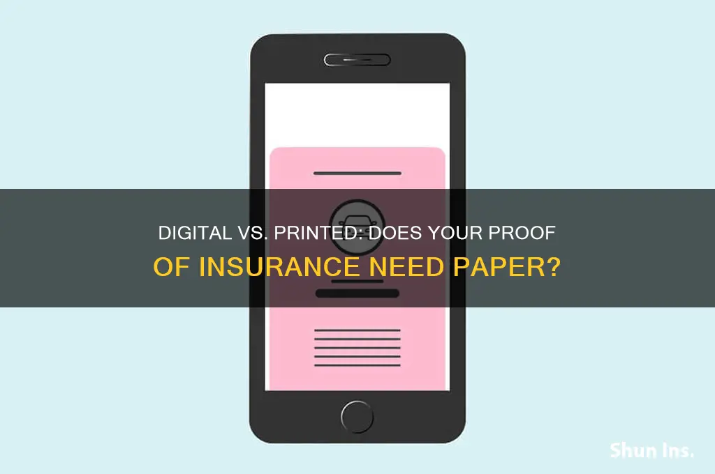 does my proof of insurance have to be printed