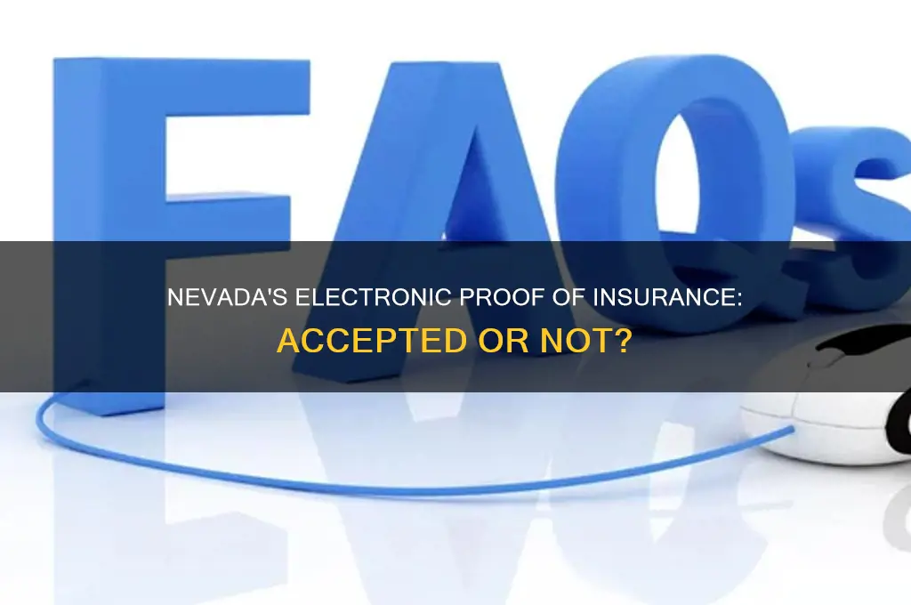 does nevada allow electronic proof of insurance