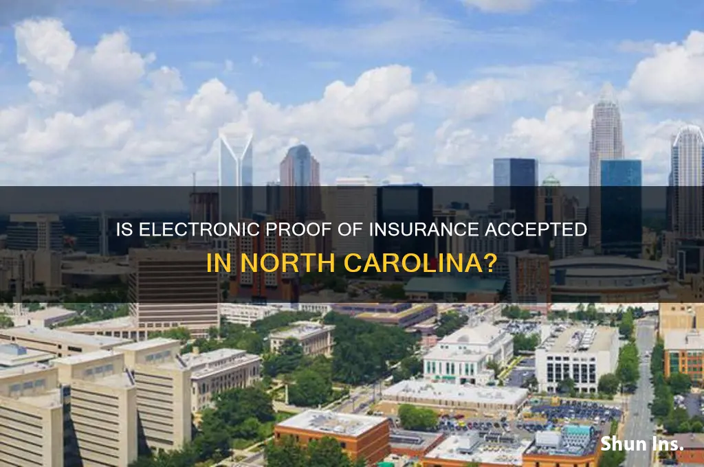 does north carolina allow electronic proof of insurance