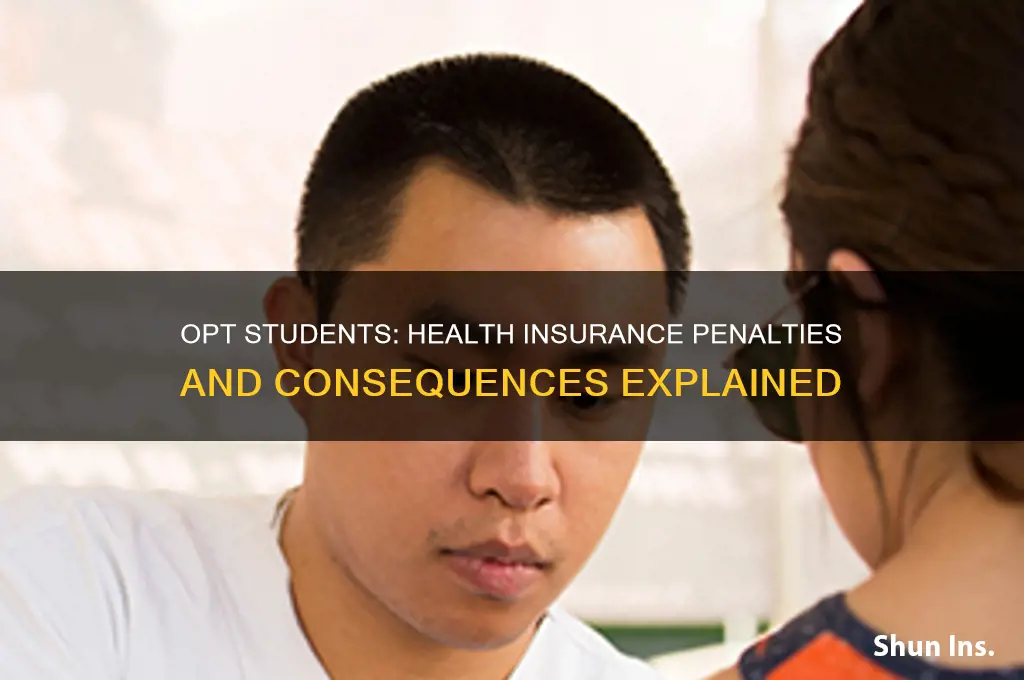 does opt student penalized for not having health insurance
