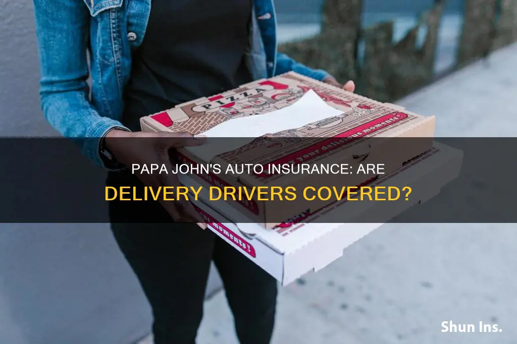 does papa johns provide auto insurance for their drivers