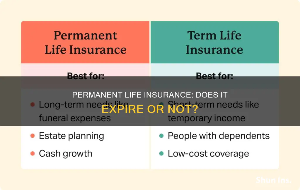 does permanent life insurance expire