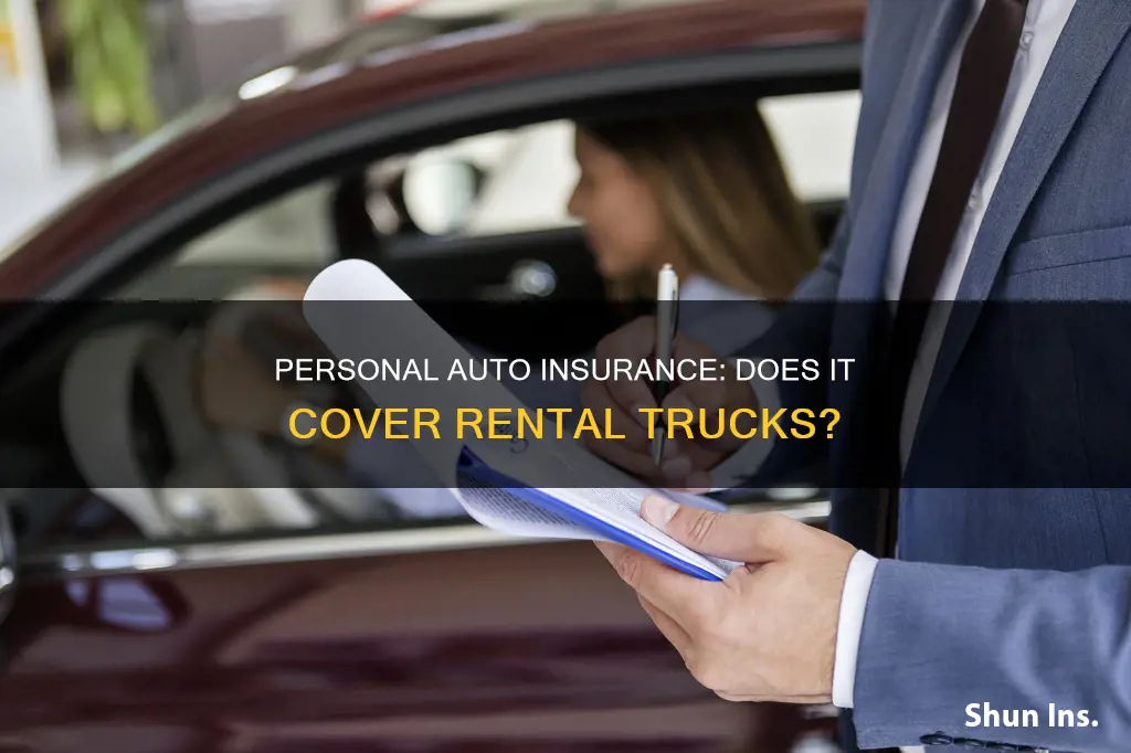 does personal auto liability insurance cover rental trucks