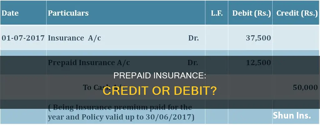 does prepaid insurance go under credit or debit