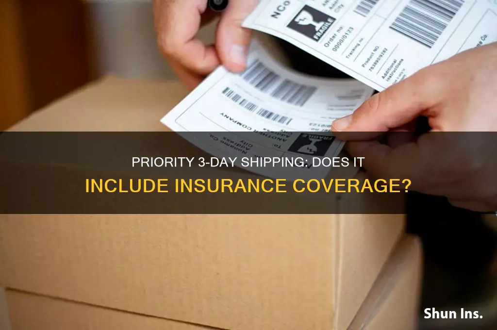 does priority 3 day shipping have insurance