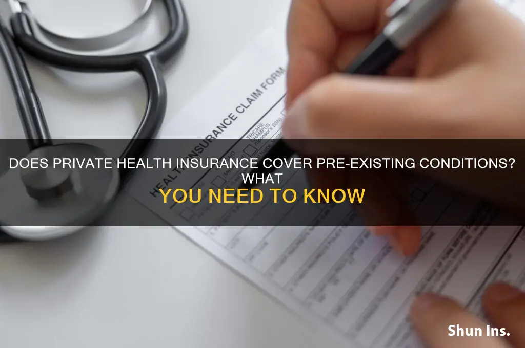 does private health insurance cover existing conditions