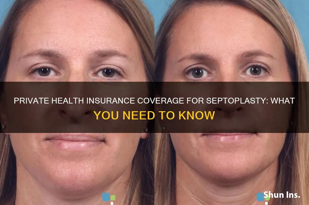 does private health insurance cover septoplasty