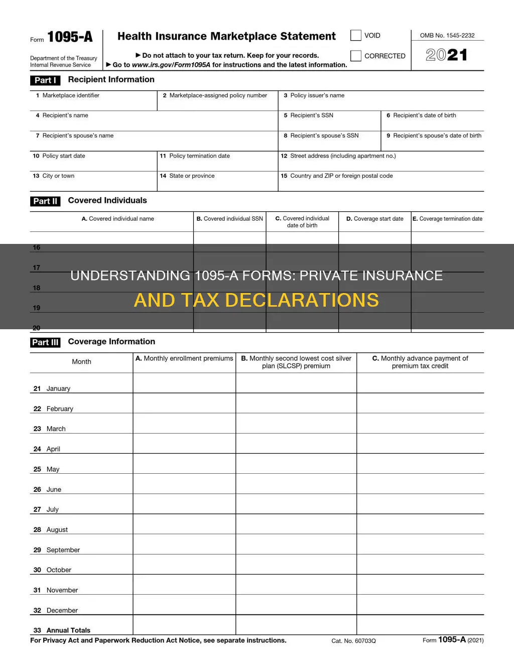 does private insurance send 1095a