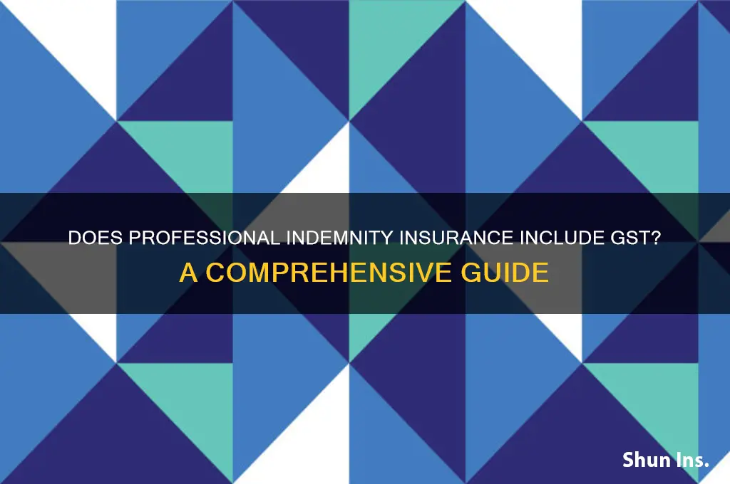 does professional indemnity insurance have gst