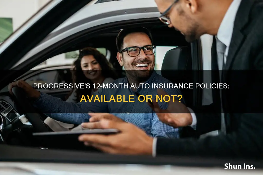 does progressive offer 12 month auto policies