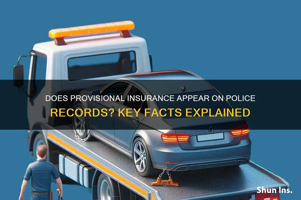 does provisional insurance show up to police