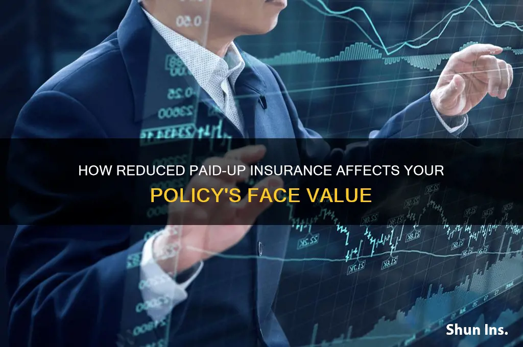 does reduced paid up insurance reduce the face value