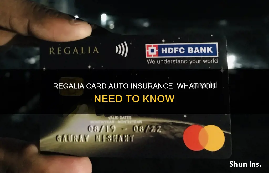 does regalia card offer auto insurance