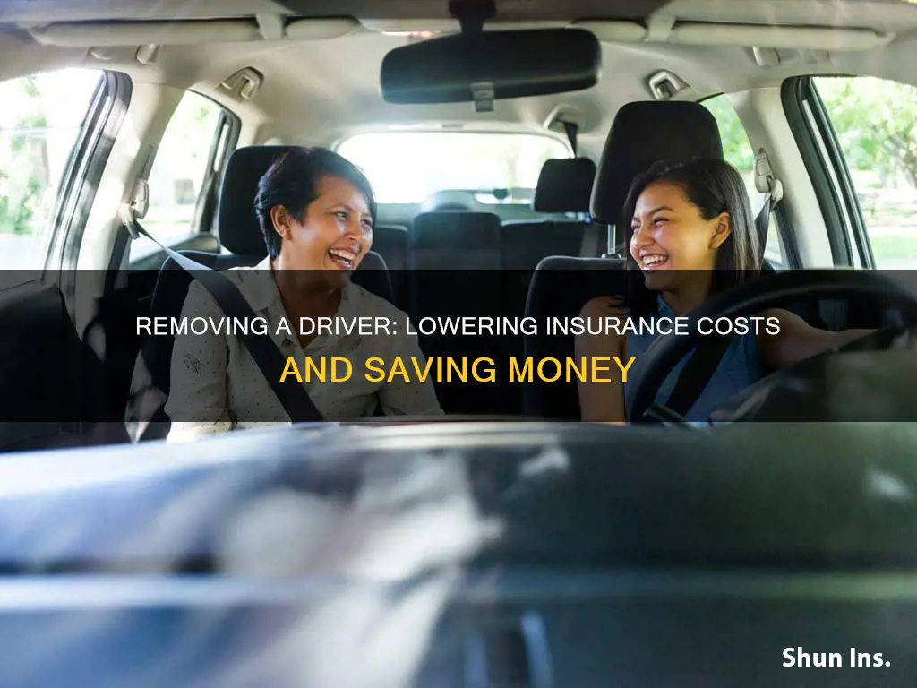 does removing a driver lower insurance