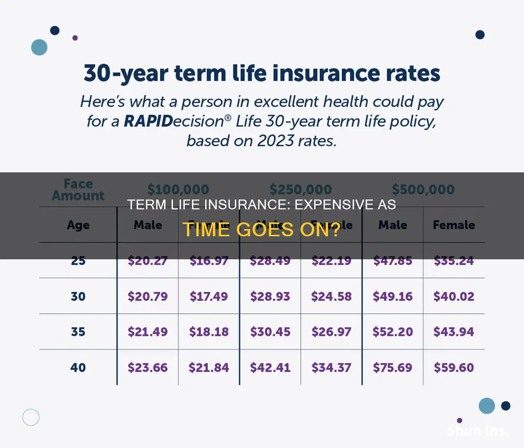 does renewable term life insurance get more expensive