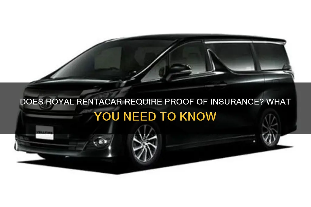does royal rentacar ask proof of insurance
