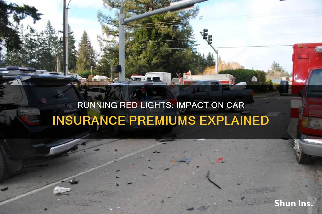 does running a traffic light cause insurance to increase