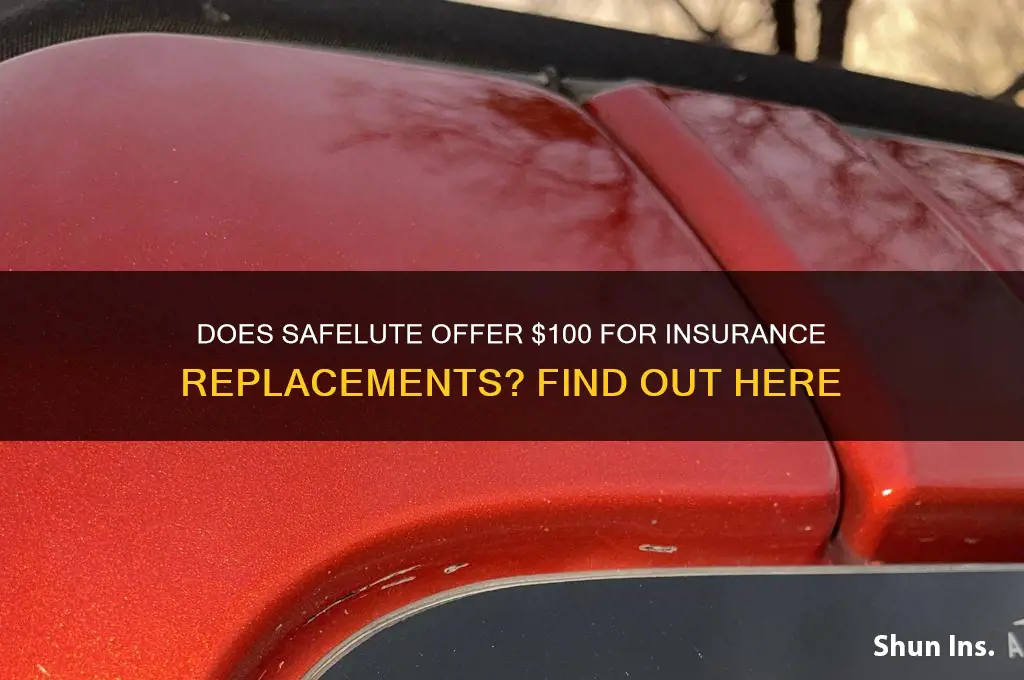does safelute give 100 dollars for insurance replacements